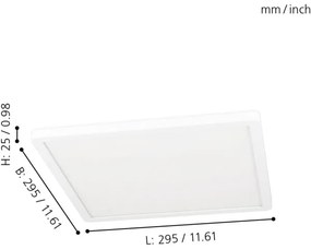 Plafonieră LED RGBW dimabilă Eglo 31706 ROVITO-Z LED/14,6W/230V negru
