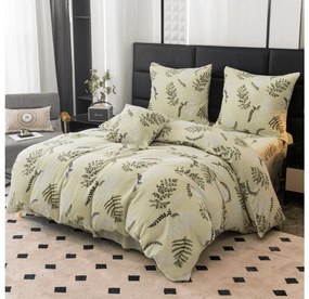 Lenjerie de pat din microplus LEAFY verde deschis Dimensiunile lenjeriei: 70 x 90 cm | 140 x 200 cm