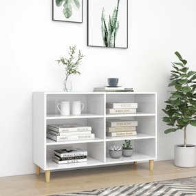 806037 vidaXL Servantă, alb extralucios, 103,5x35x70 cm, lemn compozit