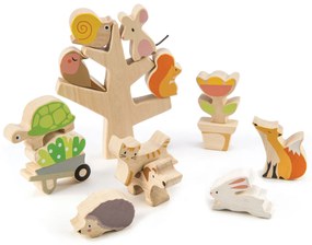 Tender Leaf Toys - Animalute in copac din lemn - Stacking Garden Friends