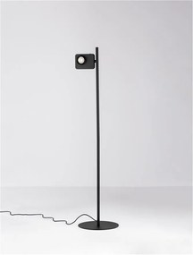 Lampa de podea LED cu spot directionabil stil minimalist KEDROS negru