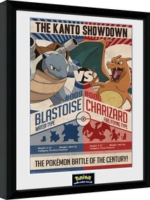 Poster înrămat Pokemon - Red V Blue
