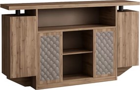 Dulap multifuncțional cu polițe și uși, PAL melaminat E1 50 mm, W2400&times;D400&times;H1200 mm