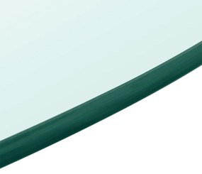 Blat masa din sticla securizata rotund 800 mm 1, Transparent, O 80 cm