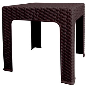 Măsuță de grădină Bistro Ratan, 42 x 42 x 42 cm, wenge