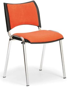 Scaun de conferinta SMART - picioare cromate, portocaliu