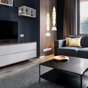 Lustră LED pe cablu LUCCO LED/18W/230V d. 15 cm auriu