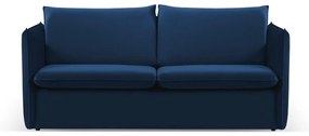 Canapea extensibila Agate cu 3 locuri si saltea inclusa, albastru royal