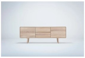 Comodă TV din lemn masiv de stejar Gazzda Fawn