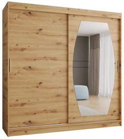 Dulap de haine 200 cm Rosaria (Stejar artisan). 1126304