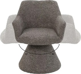 Scaun pivotant AMBIENTO tesatura Chenille maro