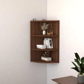 339542 vidaXL Raft colțar perete, stejar maro, 30x31,5x60 cm, lemn prelucrat