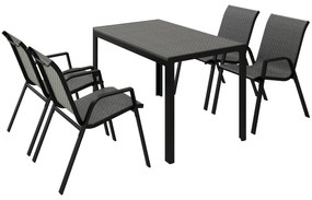 Set de mobilier de grădină din ratan Outsunny cu 4 locuri cu masă | Aosom Romania