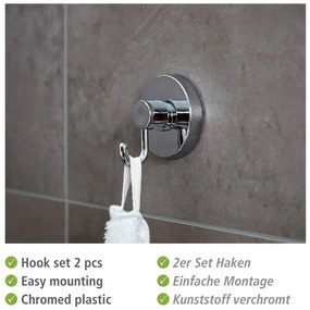 Set de accesorii de baie gri autoadeziv Milazzo – Wenko