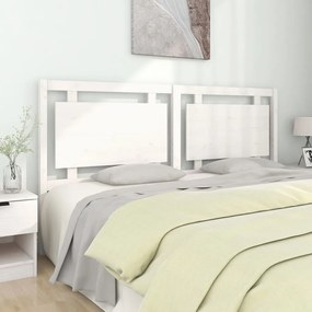 Tablie de pat, alb, 185,5x4x100 cm, lemn masiv de pin Alb, 185.5 x 4 x 100 cm, 1