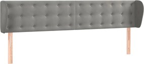 vidaXL Tăblie de pat cu aripioare gri deschis 183x23x78/88 cm catifea