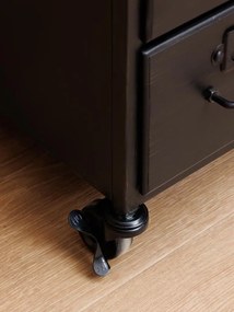 Dulap negru din metal cu 27 sertare, stil industrial, „Office”
