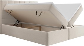 Pat continental cu spațiu de depozitare Mareli 160x200 - bouclé bej Quelle 03
