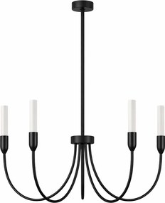 Candelabru cu 5 brate AUGUSTINE negru/alb