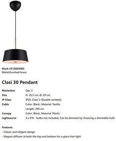 Lustra, Pendul design modern Clasi 30 Black