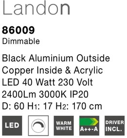 Lustra LED suspendata design modern Landon