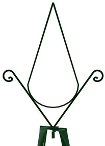 Suporturi plante gradina 2 buc. verde inchis 35x35x195 cm fier