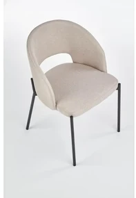 Scaun de bucaterie Alanna, bej/negru