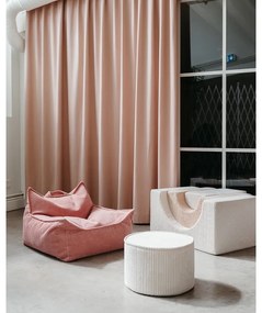 Fotoliu puf pentru copii roz cu tapițerie din catifea reiată Chair – Wigiwama