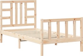 vidaXL Cadru pat fără saltea, 90x190 cm, lemn masiv de pin