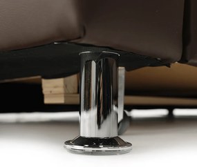 Colţar, piele ecologică maro/material textil maro, SANTIAGO U MARE