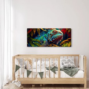 Tablou - Iguana colorată (120x50 cm)