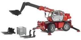 Excavator Bruder Farmer cu braț telescopic și accesorii, 52,7 x 16,8 x 20 cm
