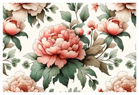 Tablou flori romantice de bujor