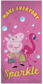 Purcelușa Peppa Sparkle prosop de baie, prosop de plajă 70x140cm
