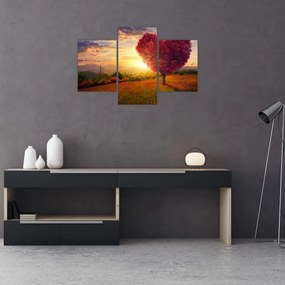 Tablou cu copaci în forma de inimă (90x60 cm)