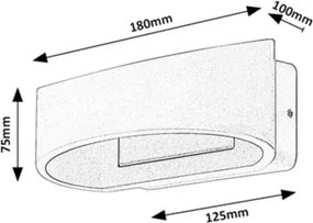 Rabalux 77180 - Aplică de exterior GERLA LED/9W/230V IP54 maro