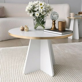 Măsuță de cafea Mushroom Gold and White