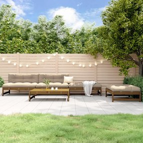 3186602 vidaXL Set mobilier relaxare grădină 5 piese maro miere lemn masiv pin