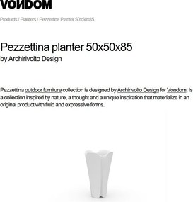 Ghiveci flori / Jardiniera plante de exterior / interior design modern premium PEZZETTINA PLANTER 50x50x85 56009R Vo