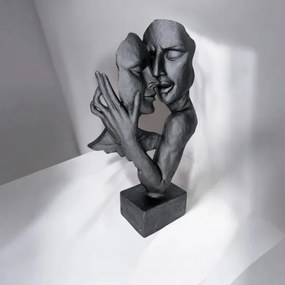 Decorațiune de masă din rășină, 29 x 9 x 17 cm, negru