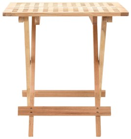 Masa laterala pliabila, 50x50x49 cm, lemn masiv de nuc