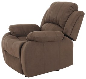 Fotoliu relaxant reglabil -recliner, material maro,Bortis Impex