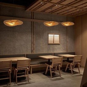 Lustră pe cablu Immax 08270L HILO 1xE27/40W/230V d. 80 cm bambus