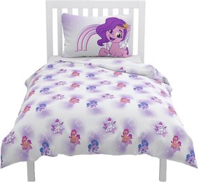 Lenjerie de pat din bumbac MY LITTLE PONY STARS alb pentru copii Dimensiune lenjerie de pat: 60 x 70 cm | 140 x 200 cm