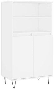 vidaXL Bufet înalt, alb, 60x36x110 cm, lemn prelucrat