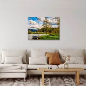 Tablou - Barcă pe lac (70x50 cm)