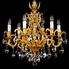 Candelabru cristal Bohemia 6 brate, diam.61cm LYRA CE