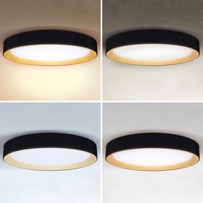 Brilagi - Plafonieră LED dimabilă LARIOS, 72 W, 230 V, neagră, Ø 59 cm + telecomandă
