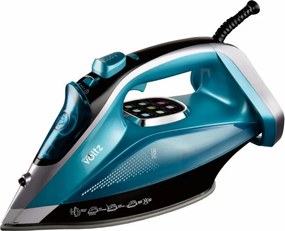 Resigilat: Fier de calcat Oliver Voltz OV51050L, 3200W, 350 ml, Talpa ceramica, Autocuratare, Sistem anti-picurare si anticalcar, Afisaj LED, Turcoaz