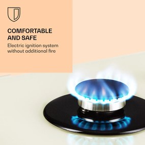 Victoria Domino, plită pe gaz, 2 arzătoare, arzătoare Sabaf, plită ceramică, design retro